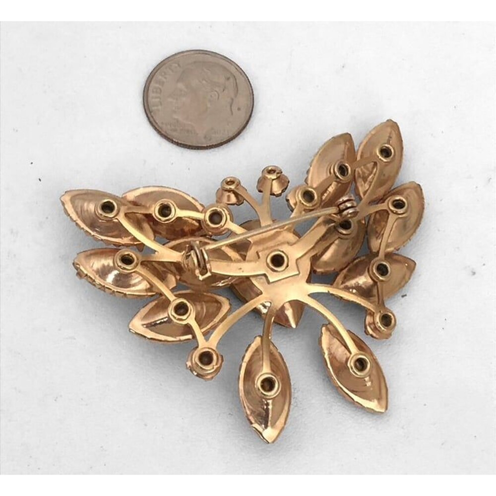 Vintage Rhinestone Butterfly Brooch (Weiss?) - Picture 3 of 3